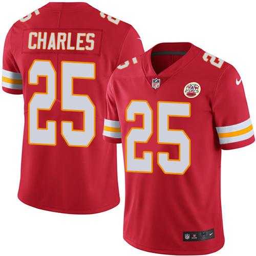 Youth Nike Kansas City Chiefs #25 Jamaal Charles Red Stitched NFL Limited Rush Jersey