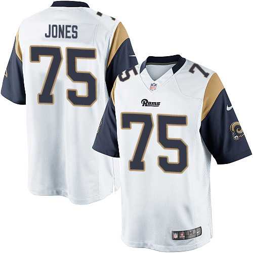 Youth Nike Los Angeles Rams #75 Deacon Jones Limited White NFL Jersey