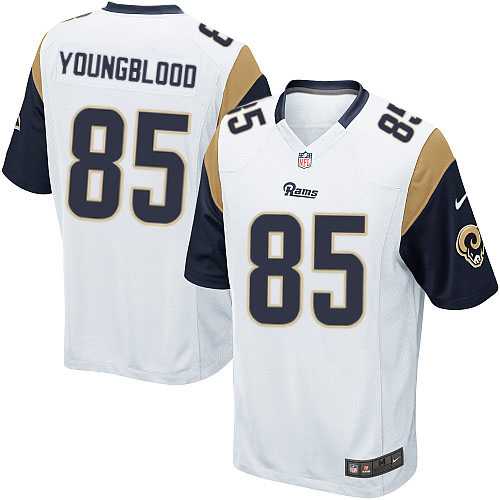 Youth Nike Los Angeles Rams #85 Jack Youngblood Elite White NFL Jersey