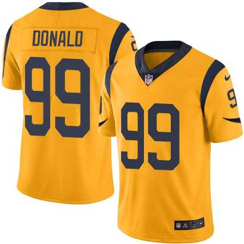 Youth Nike Los Angeles Rams #99 Aaron Donald Gold Stitched NFL Limited Rush Jersey