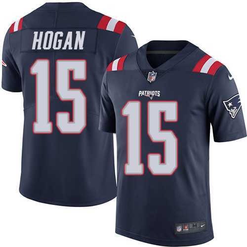 Youth Nike New England Patriots #15 Chris Hogan Navy Blue Stitched NFL Limited Rush Jersey
