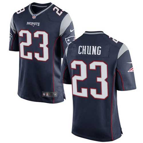 Youth Nike New England Patriots #23 Patrick Chung Navy Blue Team Color Stitched NFL New Elite Jersey