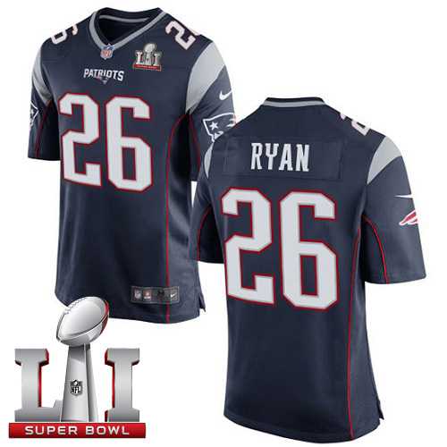 Youth Nike New England Patriots #26 Logan Ryan Navy Blue Team Color Super Bowl LI 51 Stitched NFL New Elite Jersey