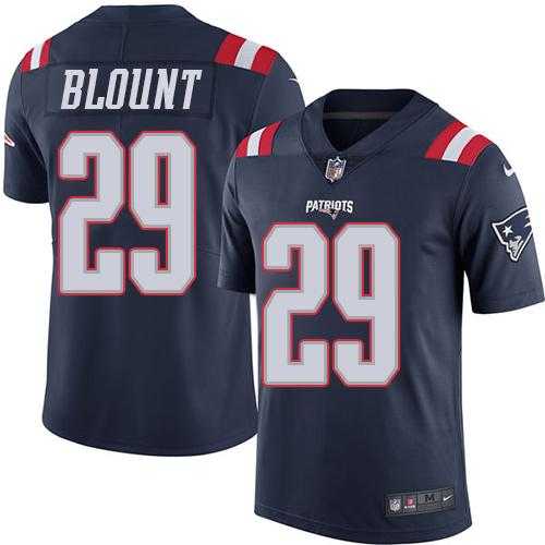 Youth Nike New England Patriots #29 LeGarrette Blount Navy Blue Stitched NFL Limited Rush Jersey
