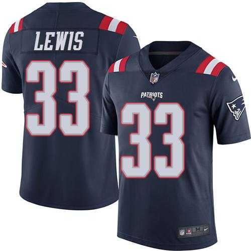 Youth Nike New England Patriots #33 Dion Lewis Navy Blue Stitched NFL Limited Rush Jersey