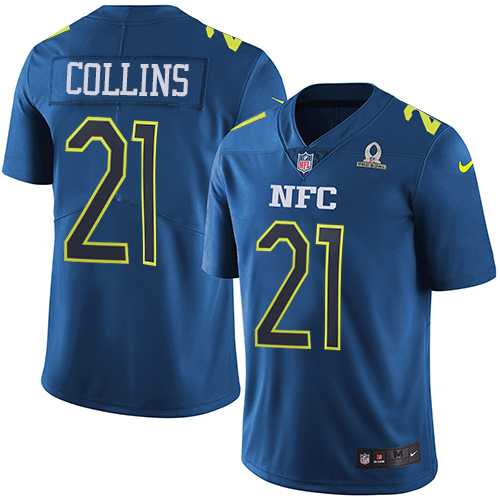 Youth Nike New York Giants #21 Landon Collins Navy Stitched NFL Limited NFC 2017 Pro Bowl Jersey