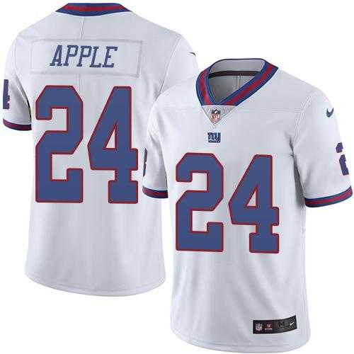 Youth Nike New York Giants #24 Eli Apple White Stitched NFL Limited Rush Jersey