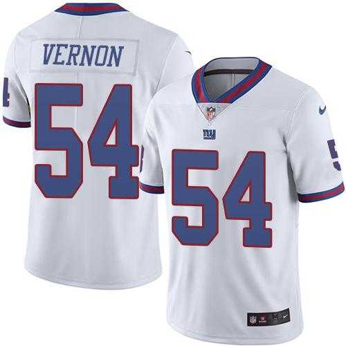 Youth Nike New York Giants #54 Olivier Vernon White Stitched NFL Limited Rush Jersey