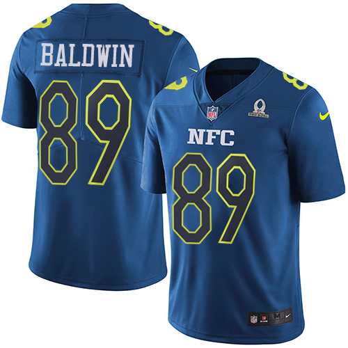 Youth Nike Seattle Seahawks #89 Doug Baldwin Navy Stitched NFL Limited NFC 2017 Pro Bowl Jersey