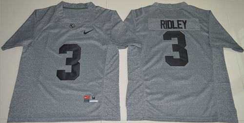 Alabama Crimson Tide #3 Calvin Ridley Gridiron Gray Limited Stitched NCAA Jersey