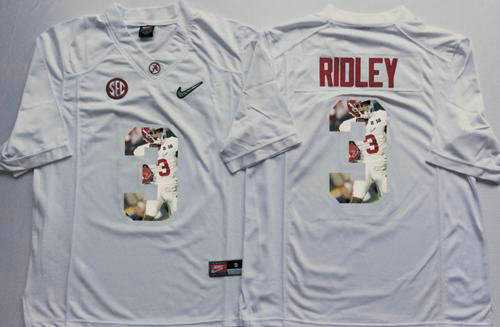 Alabama Crimson Tide #3 Calvin Ridley White Player Fashion Stitched NCAA Jersey