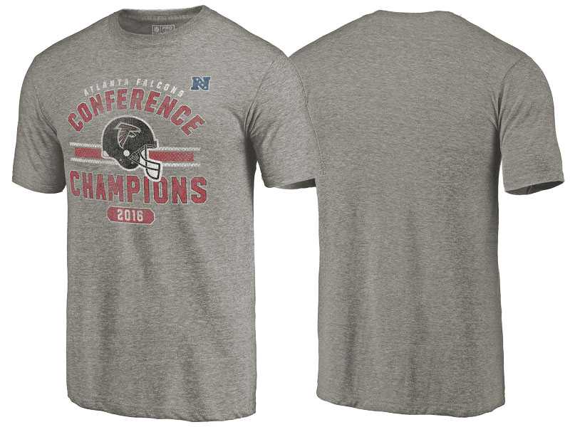 Atlanta Falcons Gray 2016 NFC Conference Champions Vintage Snap Tri-Blend T-Shirt