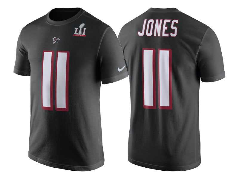 Atlanta Falcons Julio Jones Black Super Bowl LI Bound Name & Number T-Shirt