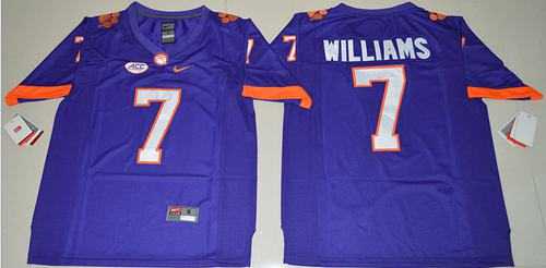 Clemson Tigers #7 Mike Williams Purple Limited Stitched NCAA Jersey