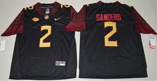 Florida State Seminoles #2 Deion Sanders Black Limited Stitched NCAA Limited Jersey