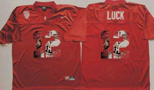 Louisville Cardinals #12 Andrew Luck Red Player Fashion Stitched NCAA Jersey