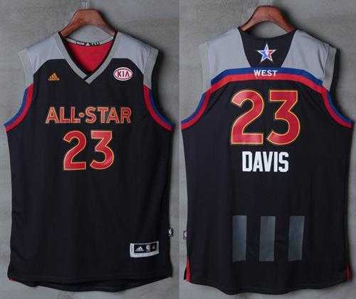 New Orleans Pelicans #23 Anthony Davis Charcoal 2017 All Star Stitched NBA Jersey