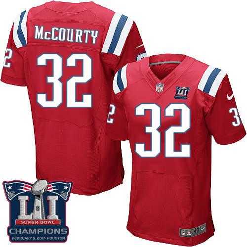 Nike New England Patriots #32 Devin McCourty Red Alternate Super Bowl LI Champions Men's Stitched NFL Elite Jersey