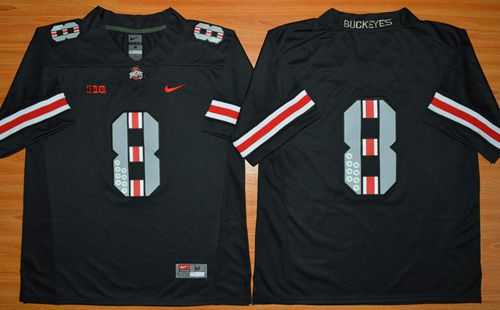 Ohio State Buckeyes #8 Championship Black Commemorative Stitched NCAA Jersey