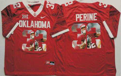 Oklahoma Sooners #32 Samaje Perine Red Player Fashion Stitched NCAA Jersey