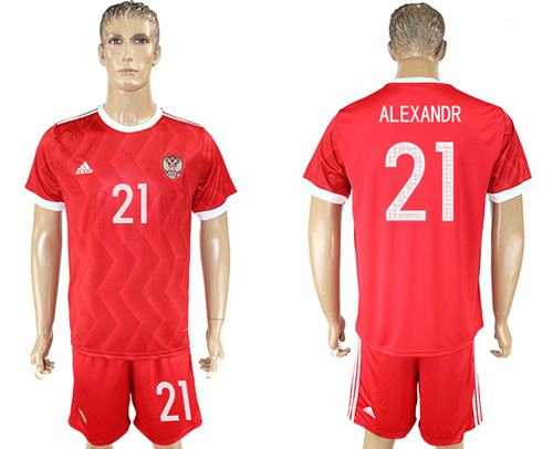 Russia #21 Alexandr Federation Cup Home Soccer Country Jersey