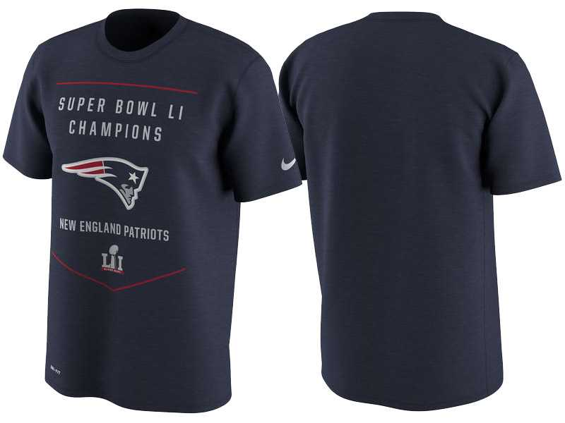 Super Bowl LI Champions New England Patriots Navy Celebration Local Legend T-Shirt