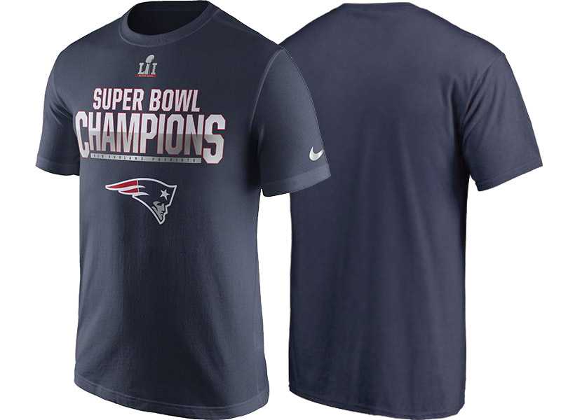 Super Bowl LI Champions New England Patriots Navy Parade T-Shirt