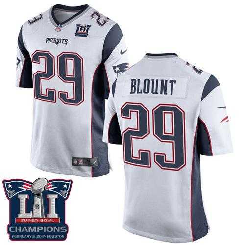 Youth Nike New England Patriots #29 LeGarrette Blount White Super Bowl LI Champions Stitched NFL New Elite Jersey