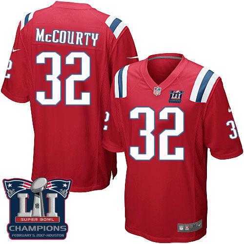 Youth Nike New England Patriots #32 Devin McCourty Red Alternate Super Bowl LI Champions Stitched NFL Elite Jersey