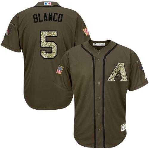 Arizona Diamondbacks #5 Gregor Blanco Green Salute to Service Stitched MLB Jersey