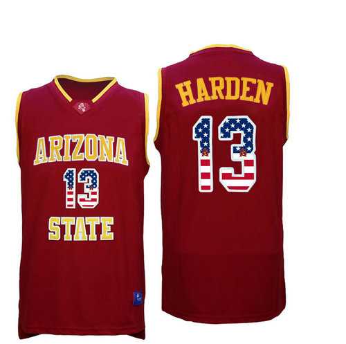 Arizona State Sun Devils #13 James Harden 13 Red College Basketball Jersey