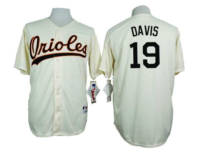 Baltimore Orioles #19 Chris Davis Cream 1954 Turn Back The Clock Throwback Stitched Baseball Jersey
