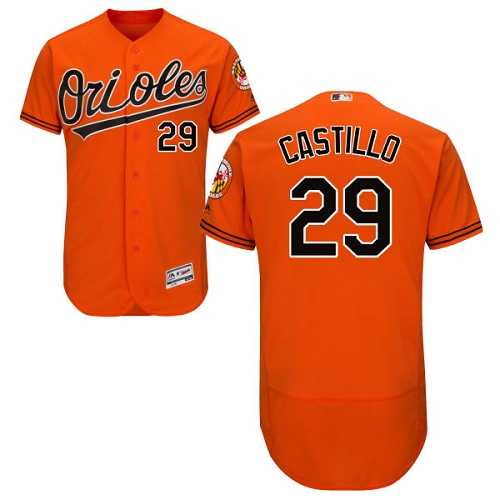 Baltimore Orioles #29 Welington Castillo Orange Flexbase Authentic Collection Stitched MLB Jersey