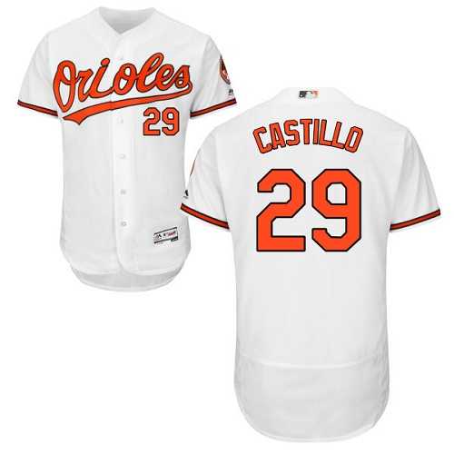 Baltimore Orioles #29 Welington Castillo White Flexbase Authentic Collection Stitched MLB Jersey