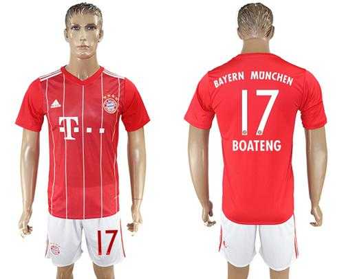 Bayern Munchen #17 Boateng Home Soccer Club Jersey