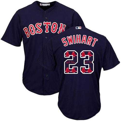 Boston Red Sox #23 Blake Swihart Navy Blue Team Logo Fashion Stitched MLB Jersey
