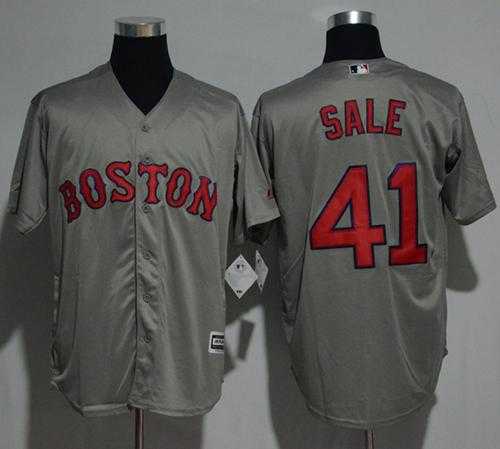 Boston Red Sox #41 Chris Sale Grey New Cool Base Stitched MLB Jersey