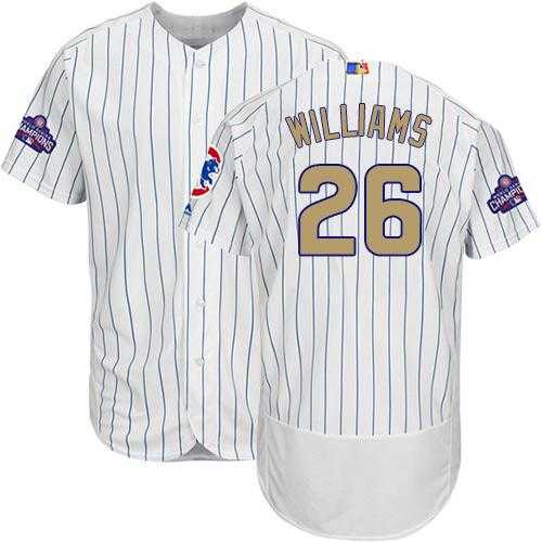 Chicago Cubs #26 Billy Williams White(Blue Strip) Flexbase Authentic 2017 Gold Program Stitched MLB Jersey