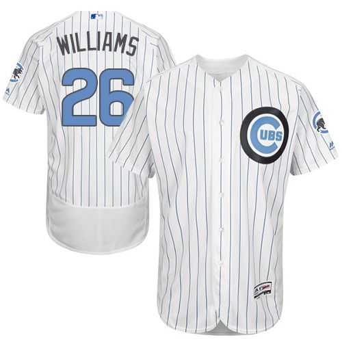 Chicago Cubs #26 Billy Williams White(Blue Strip) Flexbase Authentic Collection Father's Day Stitched MLB Jersey