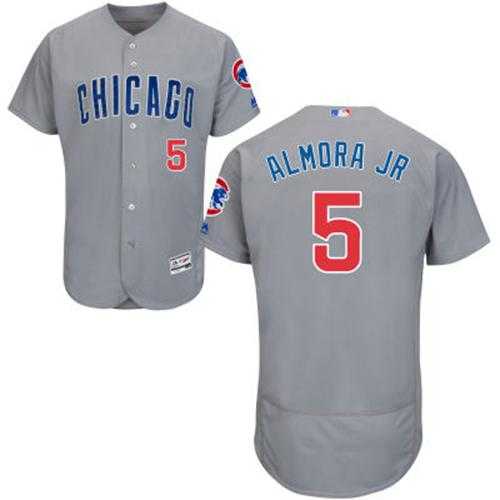 Chicago Cubs #5 Albert Almora Jr. Grey Flexbase Authentic Collection Road Stitched MLB Jersey