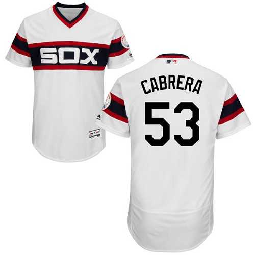 Chicago White Sox #53 Melky Cabrera White Flexbase Authentic Collection Alternate Home Stitched MLB Jerseys