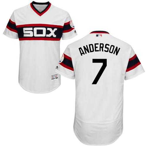 Chicago White Sox #7 Tim Anderson White Flexbase Authentic Collection Alternate Home Stitched MLB Jersey
