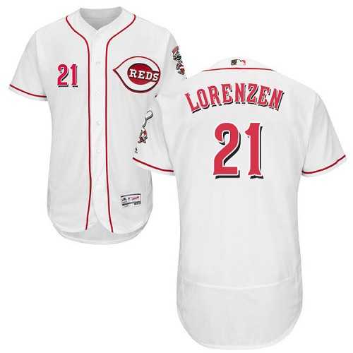 Cincinnati Reds #21 Michael Lorenzen White Flexbase Authentic Collection Stitched MLB Jersey