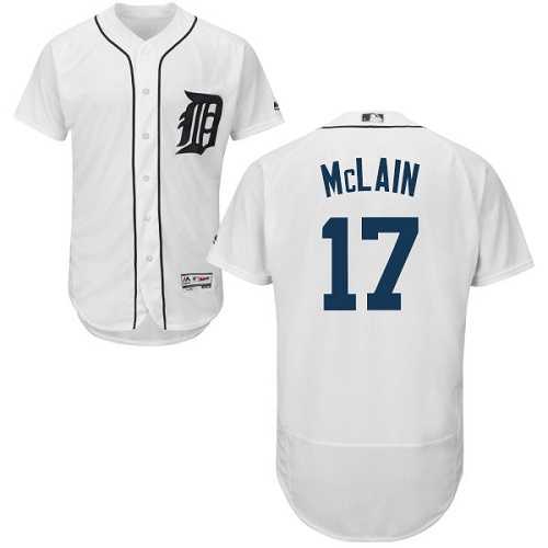 Detroit Tigers #17 Denny McLain White Flexbase Authentic Collection Stitched MLB Jersey