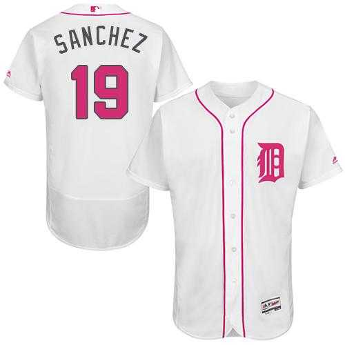 Detroit Tigers #19 Anibal Sanchez White Flexbase Authentic Collection Mother's Day Stitched MLB Jersey