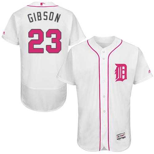 Detroit Tigers #23 Kirk Gibson White Flexbase Authentic Collection Mother's Day Stitched MLB Jersey