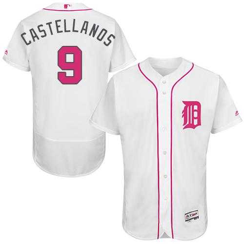 Detroit Tigers #9 Nick Castellanos White Flexbase Authentic Collection Mother's Day Stitched MLB Jersey