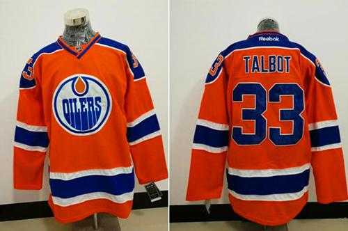 Edmonton Oilers #33 Cam Talbot Orange Alternate Stitched NHL Jersey