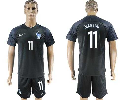 France #11 Martial Away Soccer Country Jersey