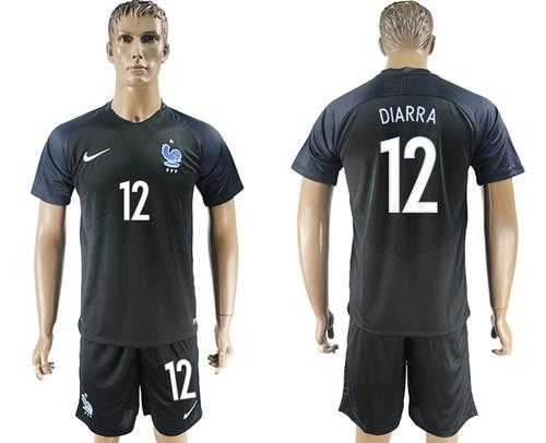 France #12 Diarra Away Soccer Country Jersey